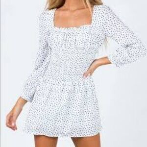 Princess Polly White and Black Polka Dot Dress Size 12‎ EUC